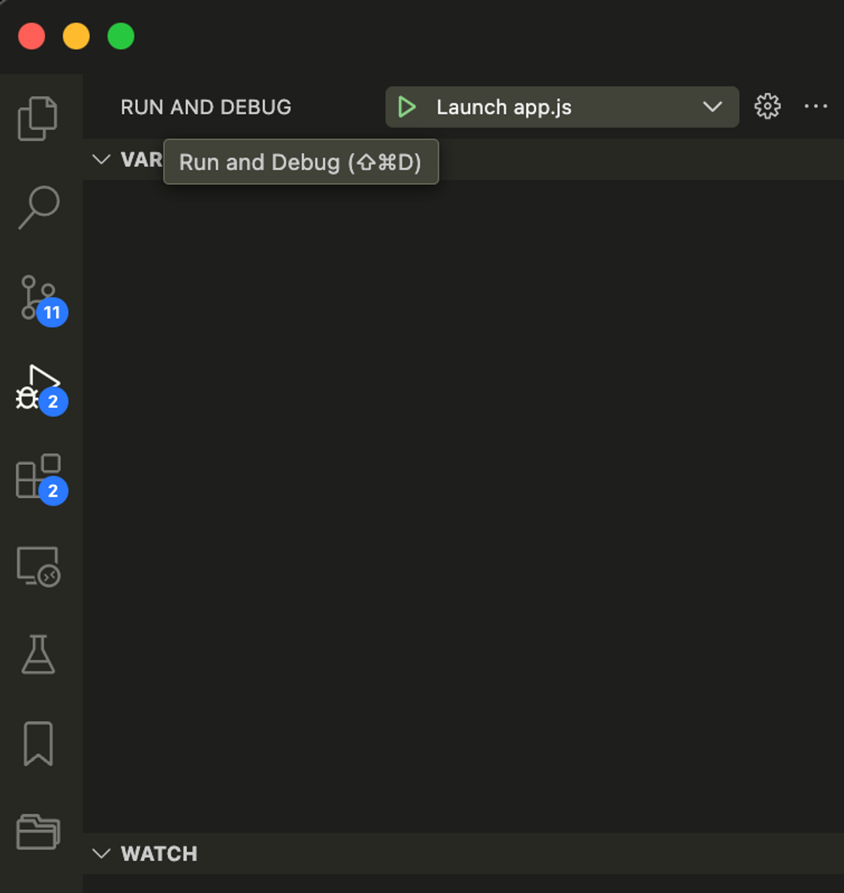 node app.js 를 vscode에서 debug 연동해서 실행하려면? launch.json